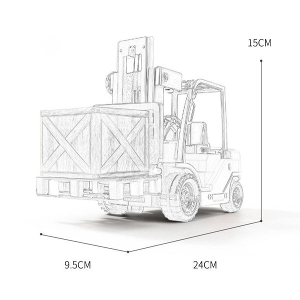 Manual Lift Inertia Forklift Toy with Pallet and Hook