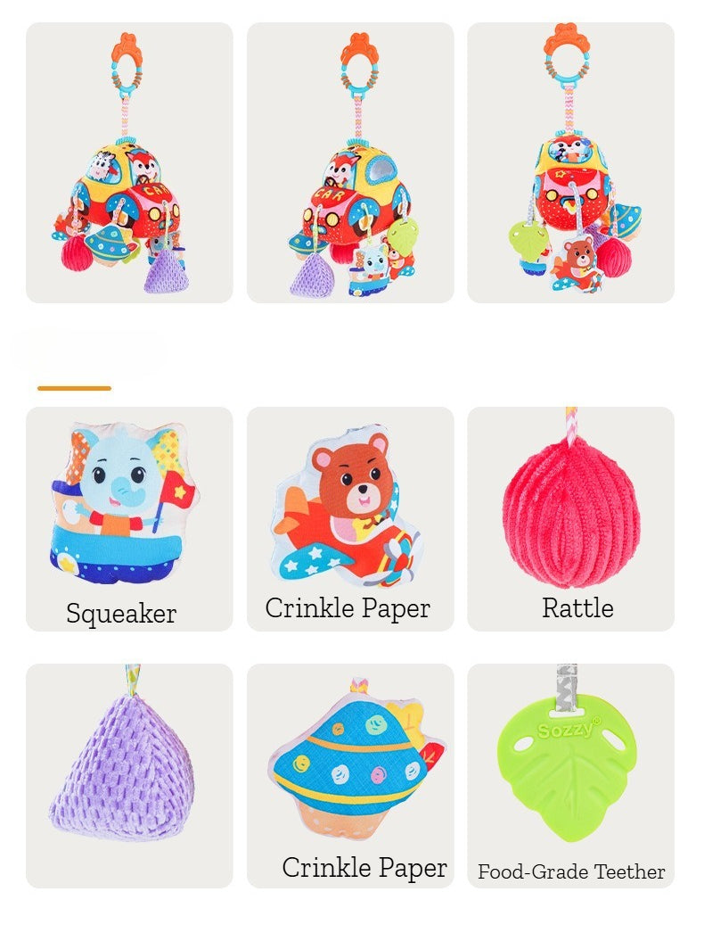 Baby Plush Sensory Stroller & Crib Hanging Toy