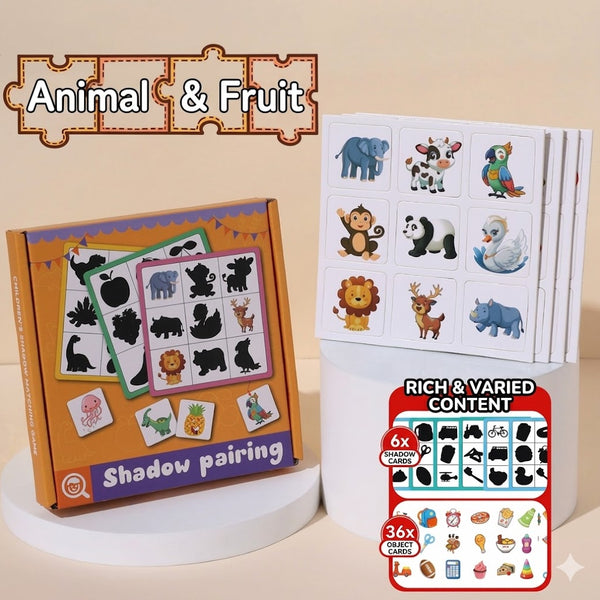 Kids' Shadow Match Puzzle Cards