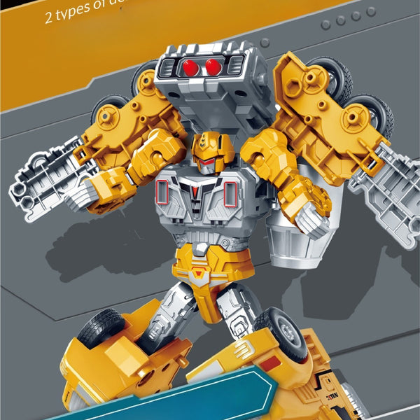 2-in-1 Construction Mixer Truck Transforming Robot