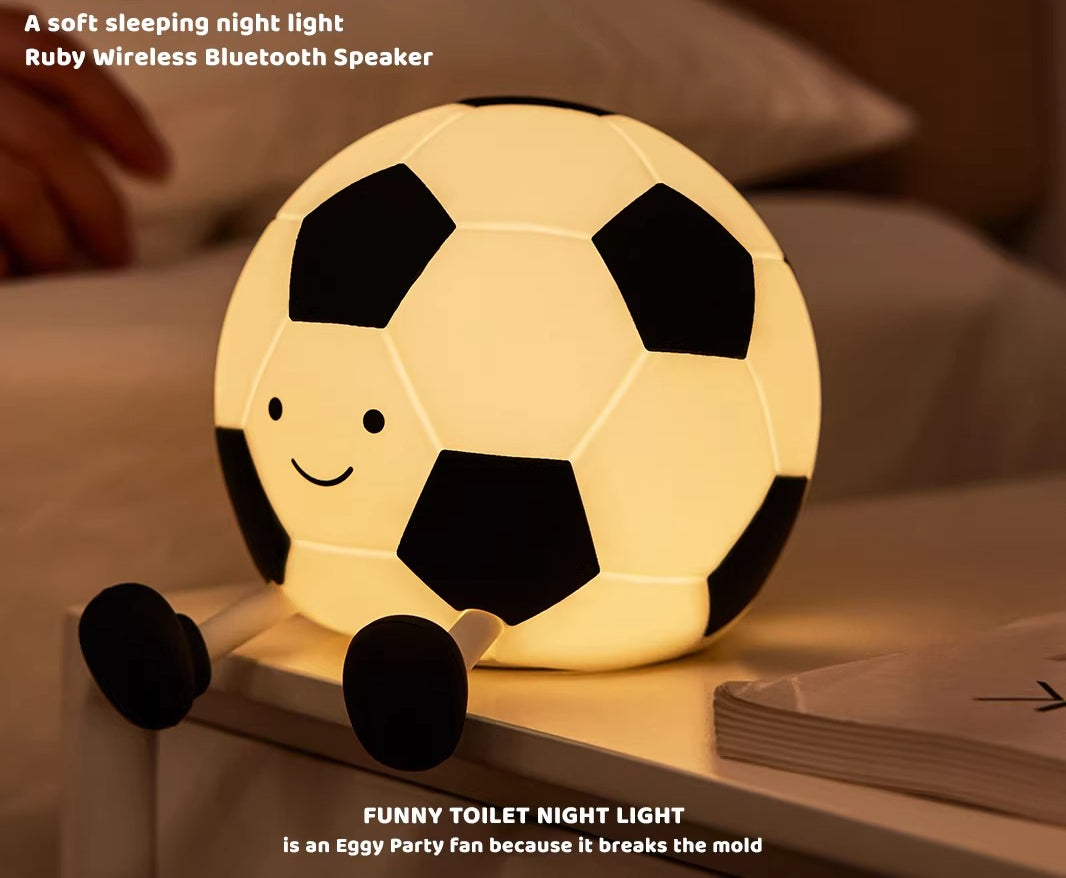 Soft Silicone Soccer Ball Night Light