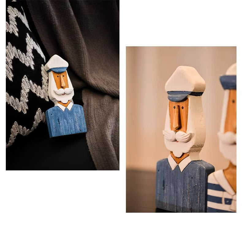 Paulownia Wood Sailor Character Ornament