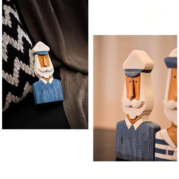 Paulownia Wood Sailor Character Ornament
