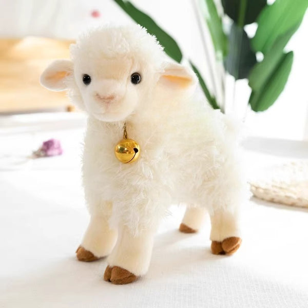 Plush Little Lamb Doll with Bell