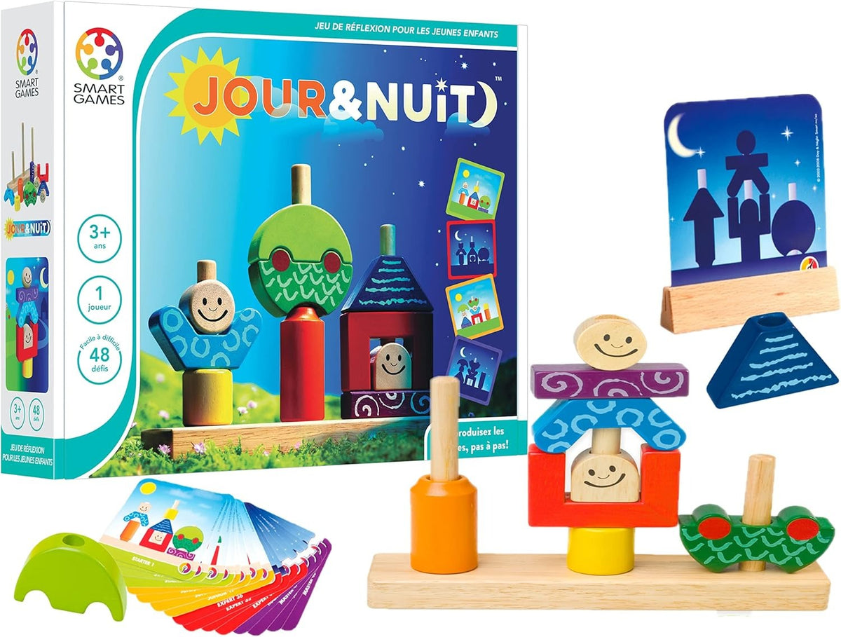 Day and Night Wooden Logic Stacking Toy