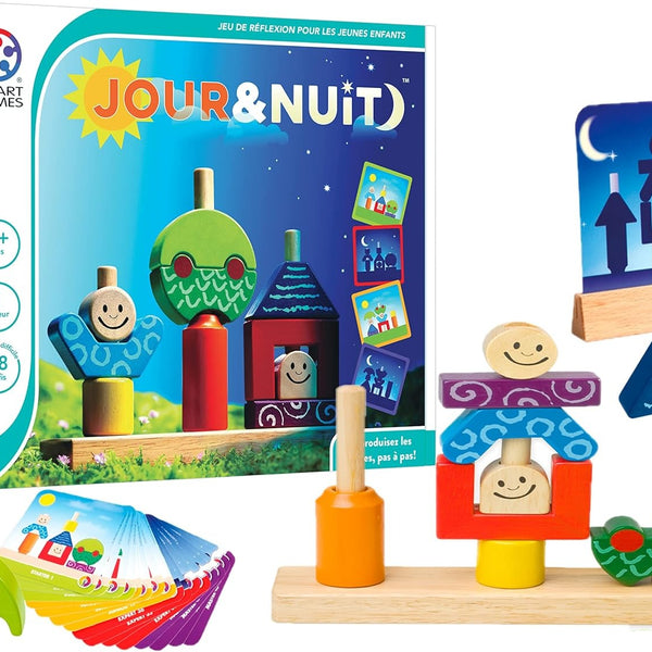 Day and Night Wooden Logic Stacking Toy