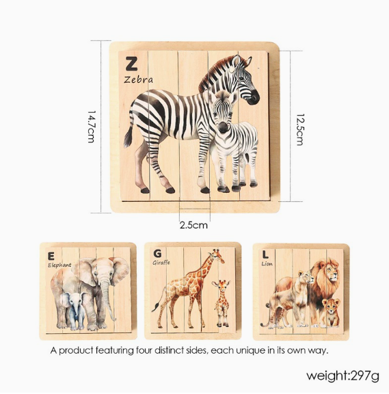 Wooden Animal Block Puzzle