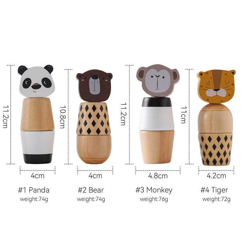 Wooden Screw Animal Toy for Fine Motor Skills Development
