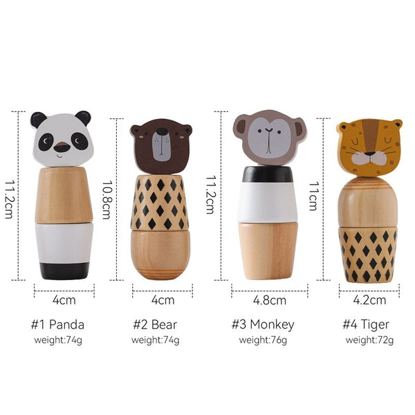 Wooden Screw Animal Toy for Fine Motor Skills Development
