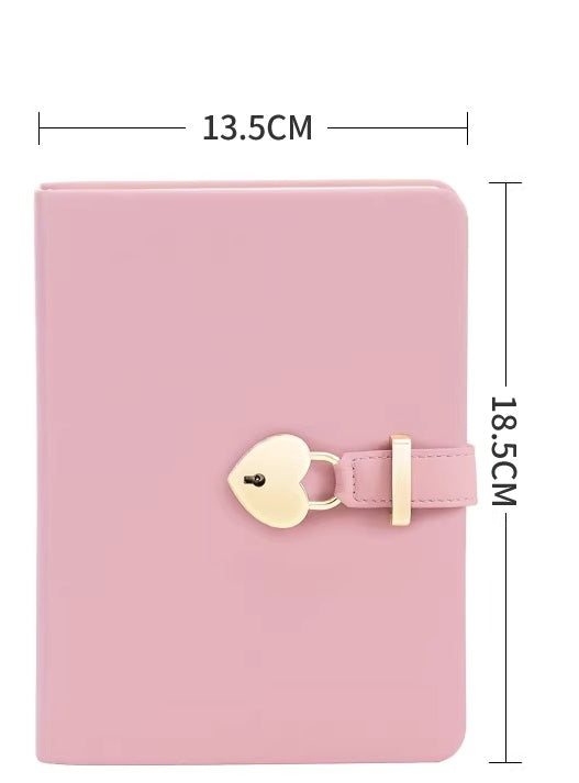 Heart Lock Diary and Metal Pen Gift Set