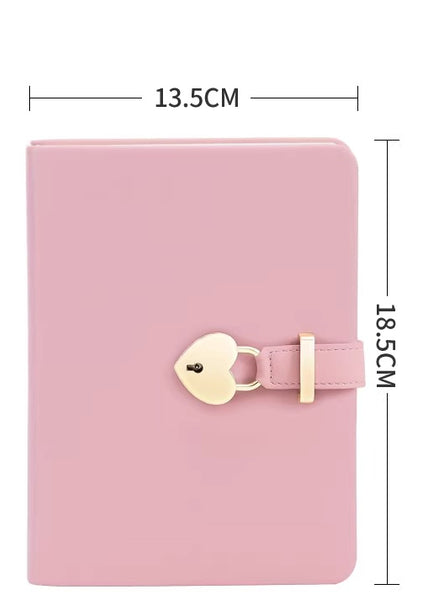 Heart Lock Diary and Metal Pen Gift Set