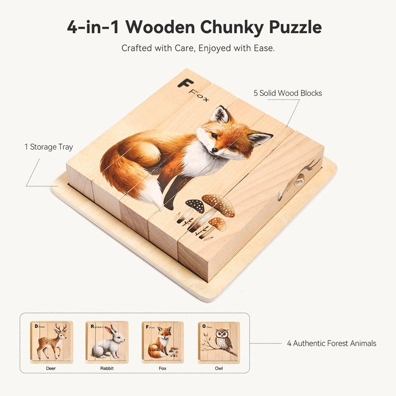 Wooden Animal Block Puzzle