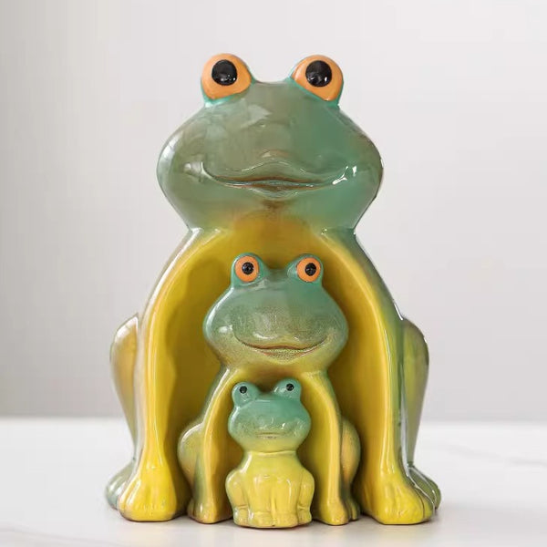 Nesting Frog Family Desktop Ornaments - Set of 3