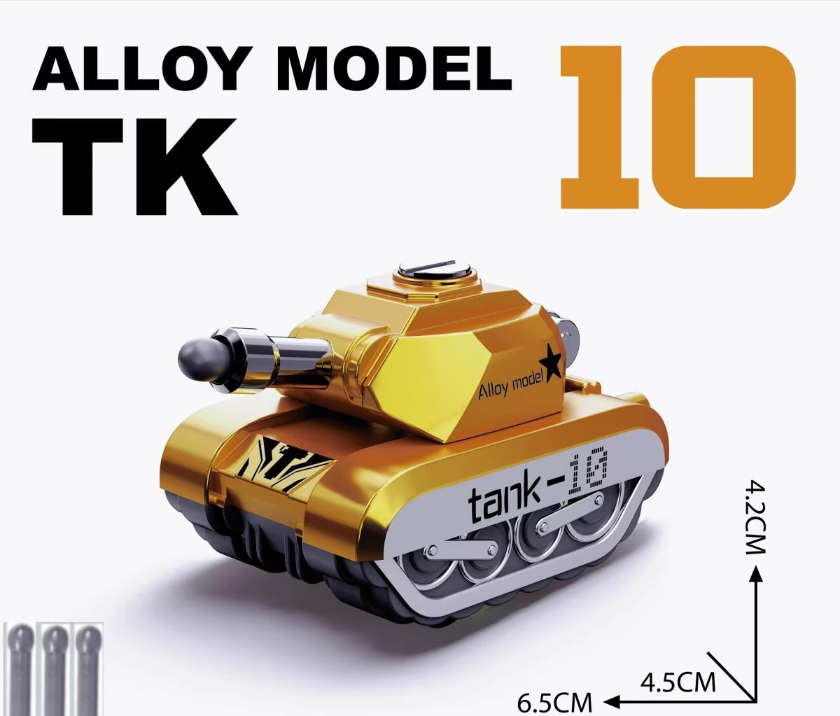 Mini Alloy Pull-Back Tank Model