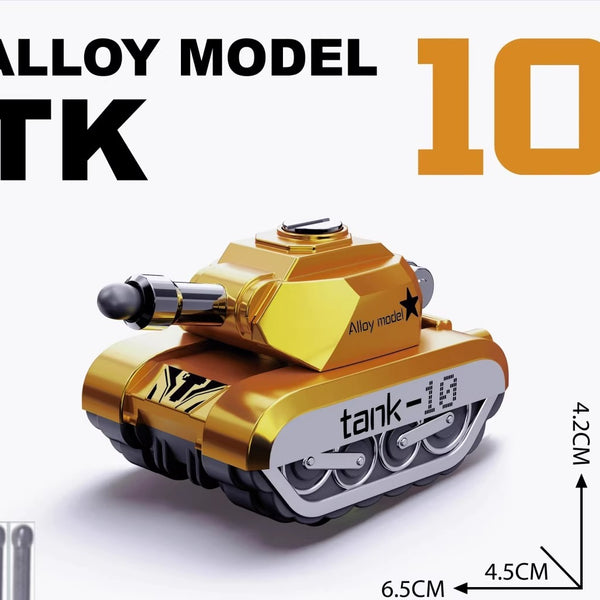 Mini Alloy Pull-Back Tank Model