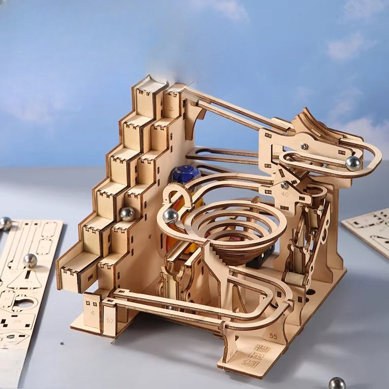 DIY Wooden Marble Run Kit - Cloud Ladder