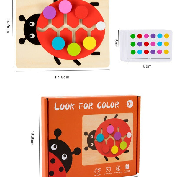 Wooden Animal Shape Color Logic Game