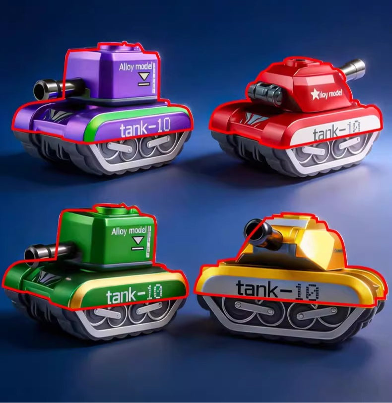 Mini Alloy Pull-Back Tank Model
