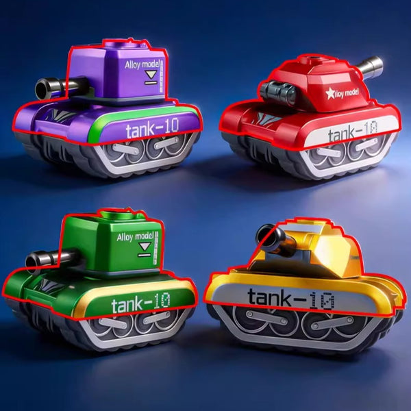 Mini Alloy Pull-Back Tank Model