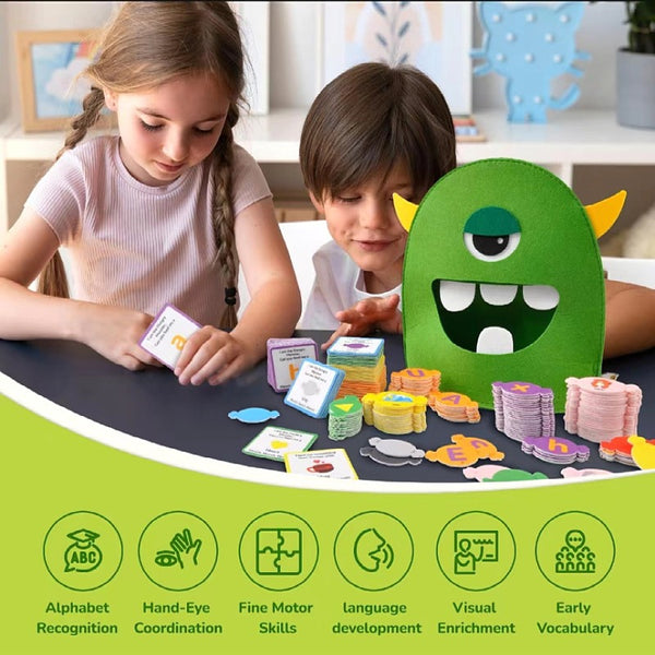 Felt Monster Learning Game: Letters, Shapes & Words