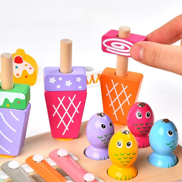 The "Scoop & Sound" 3-in-1 Wooden Ice Cream & Activity Centre