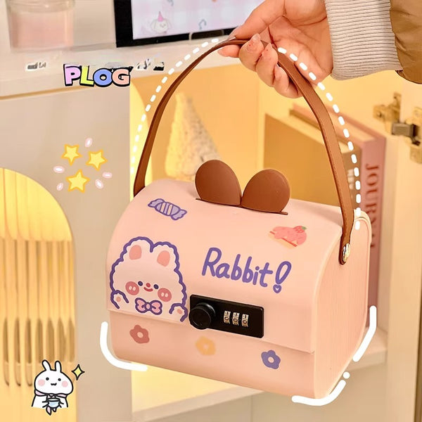 Bunny Password Piggy Bank Safe