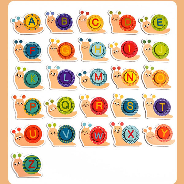 Snail Letters Matching Game for Early Learning