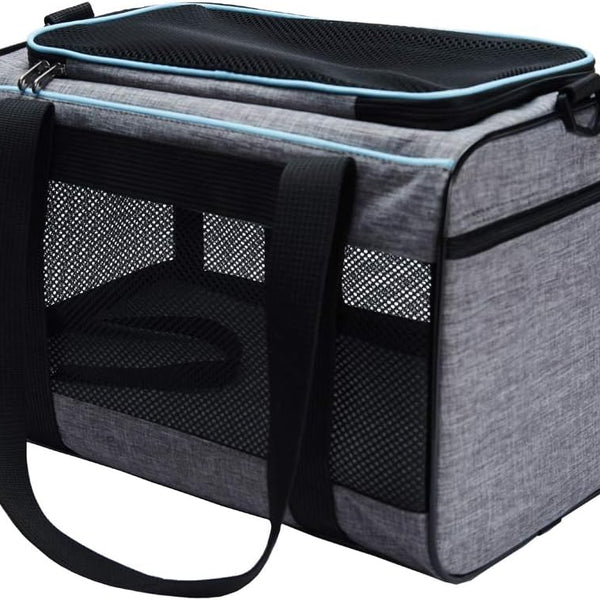 17.5x11x11 Inches Cat, Dog Carrier for Pets Up to 16 Lbs, Soft-Sided Cat Bag Animal Carriers Travel Puppy Carry As a Toy of Fabric Pet Home
