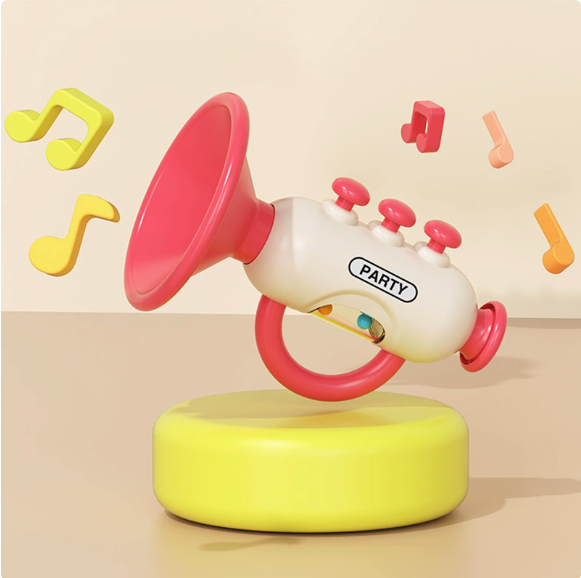 Mini Musical Trumpet Toy with Portable Lanyard