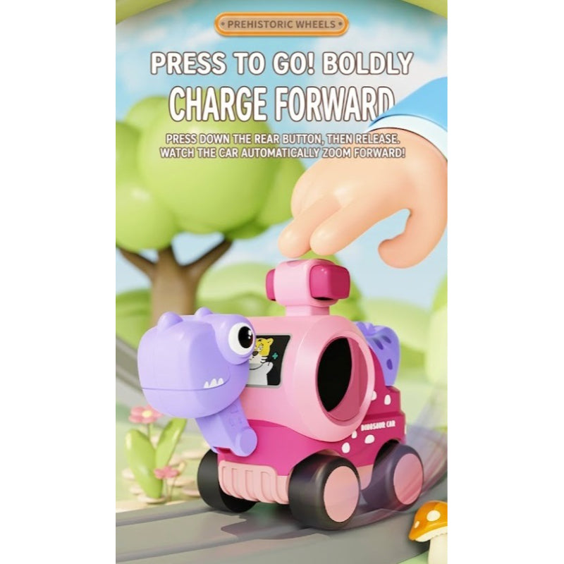 Dinosaur Press-and-Go Whistle Toy Car