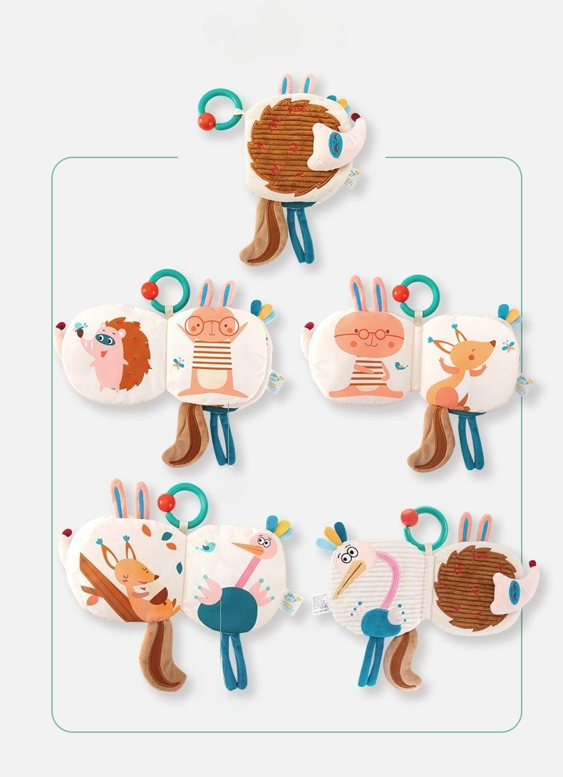 Multi-Sensory Animal Tail Soft Book for Babies