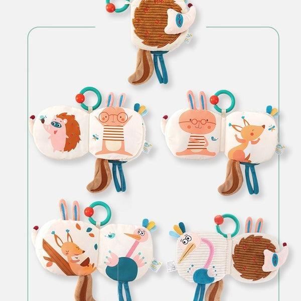 Multi-Sensory Animal Tail Soft Book for Babies