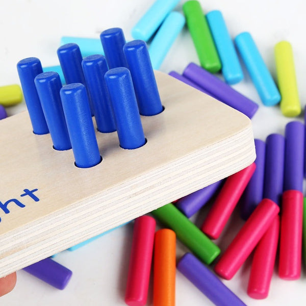 Wooden Number Counting Toy Matching Peg Board
