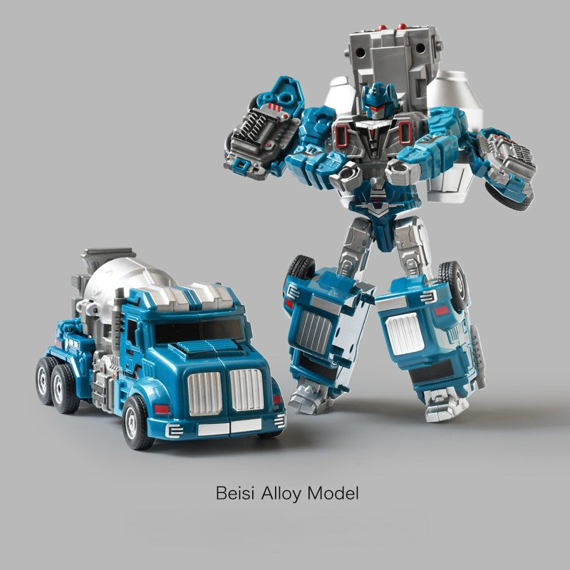 2-in-1 Transforming Cement Mixer & Robot Action Figure