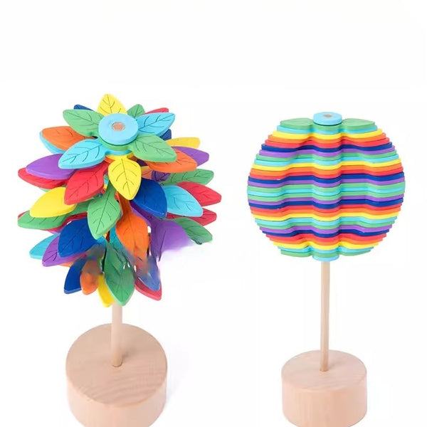 Wooden Rotating Spiral Lollipop Toy