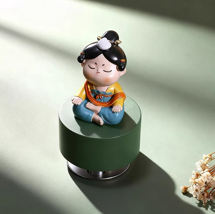 Tang Dynasty Lady Rotating Wooden Music Box