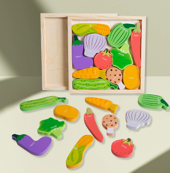 Montessori Wooden Puzzle Set for Young Children