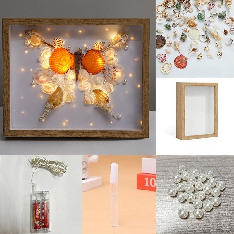 DIY Shell Art Frame Night Light Kit