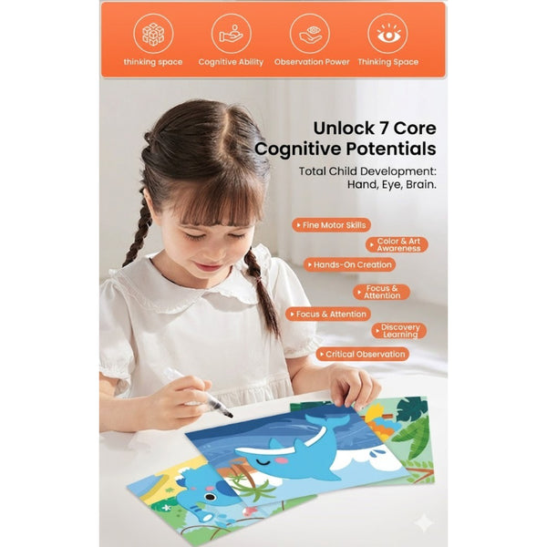 3D Foam Sticker & Coloring Art Set - 12 Piece Pack