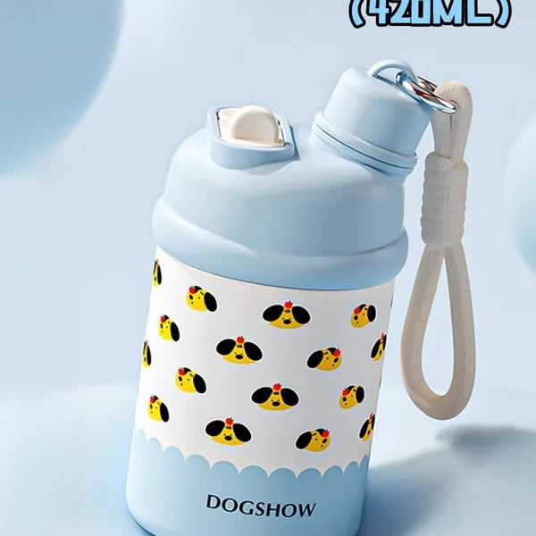 Compact Stainless Steel Insulated Bottle with Dual-Drink Lid