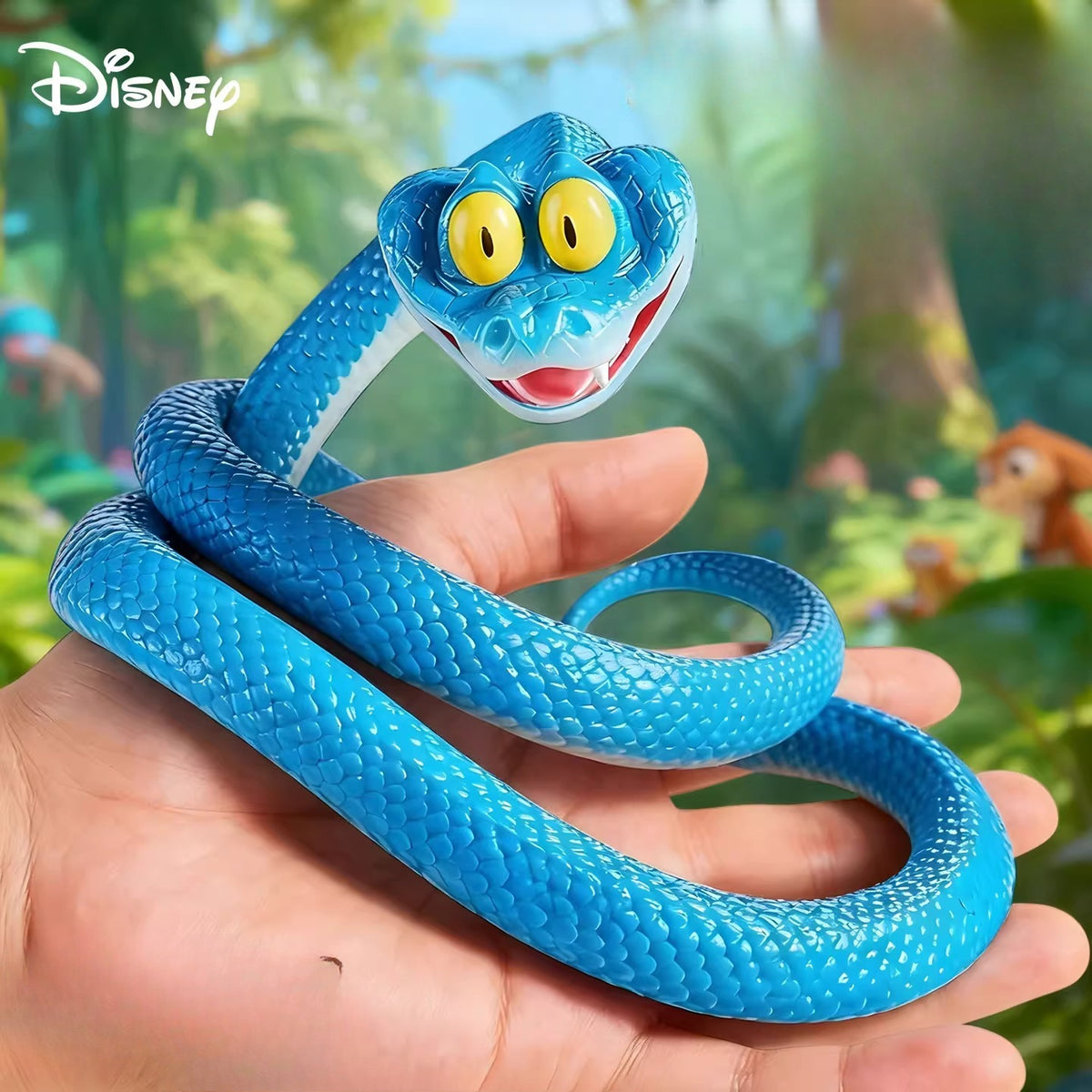 Posable Blue Snake Model Figure