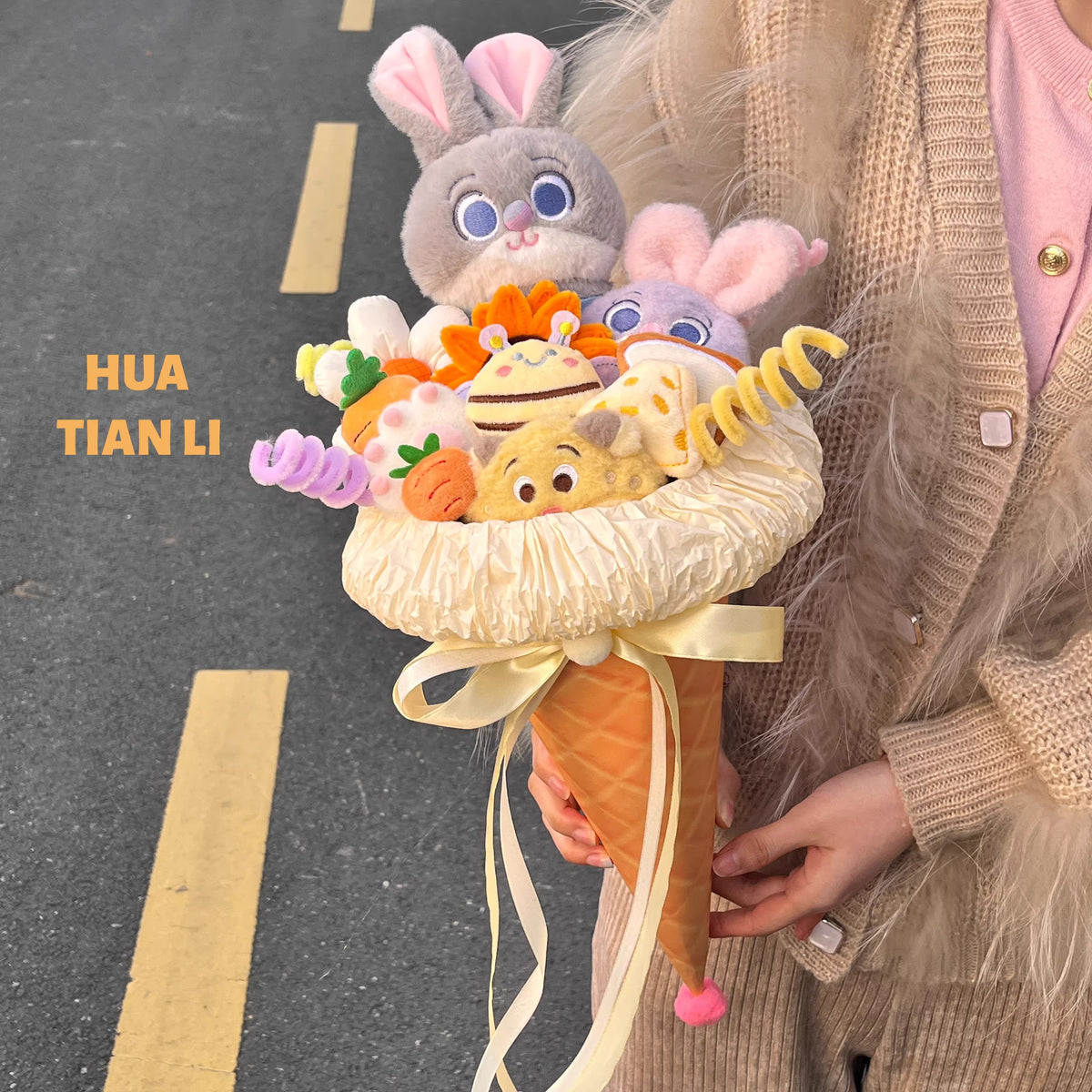 Zootopia Character Ice Cream Plush Bouquet