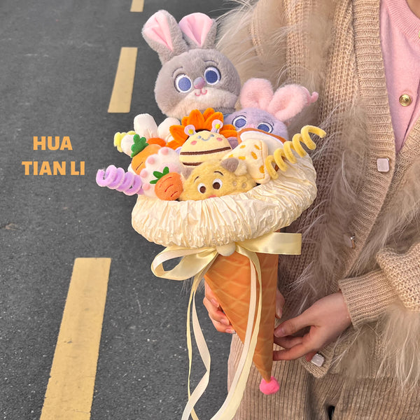 Zootopia Character Ice Cream Plush Bouquet