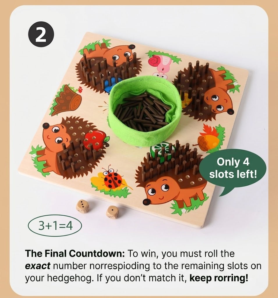 Hedgehog Peg Board Counting Game