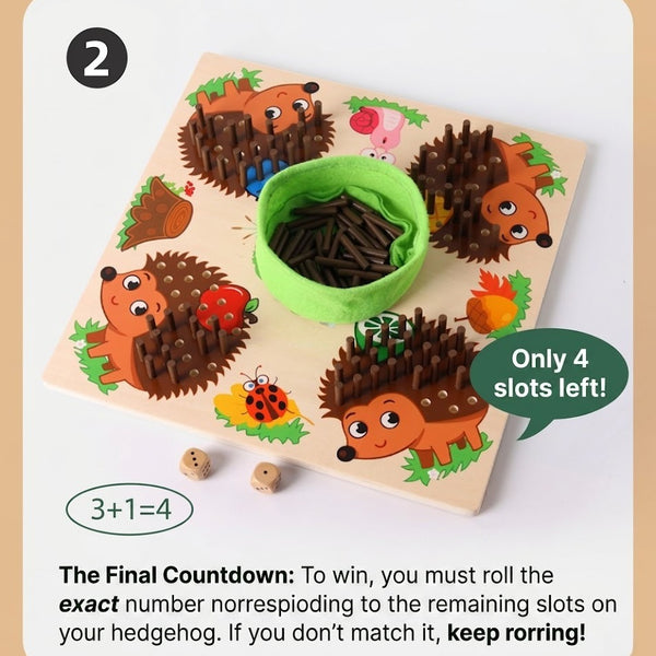 Hedgehog Peg Board Counting Game