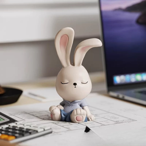 Relaxing Rabbit Desk Ornament