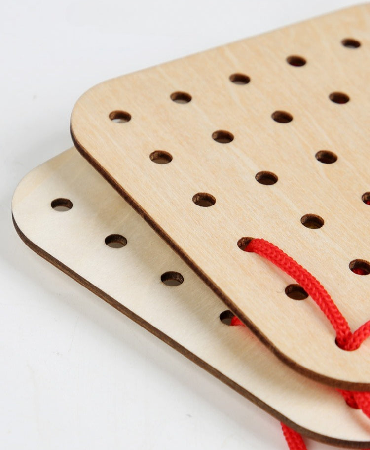 Kids' Wooden Lacing Activity Set