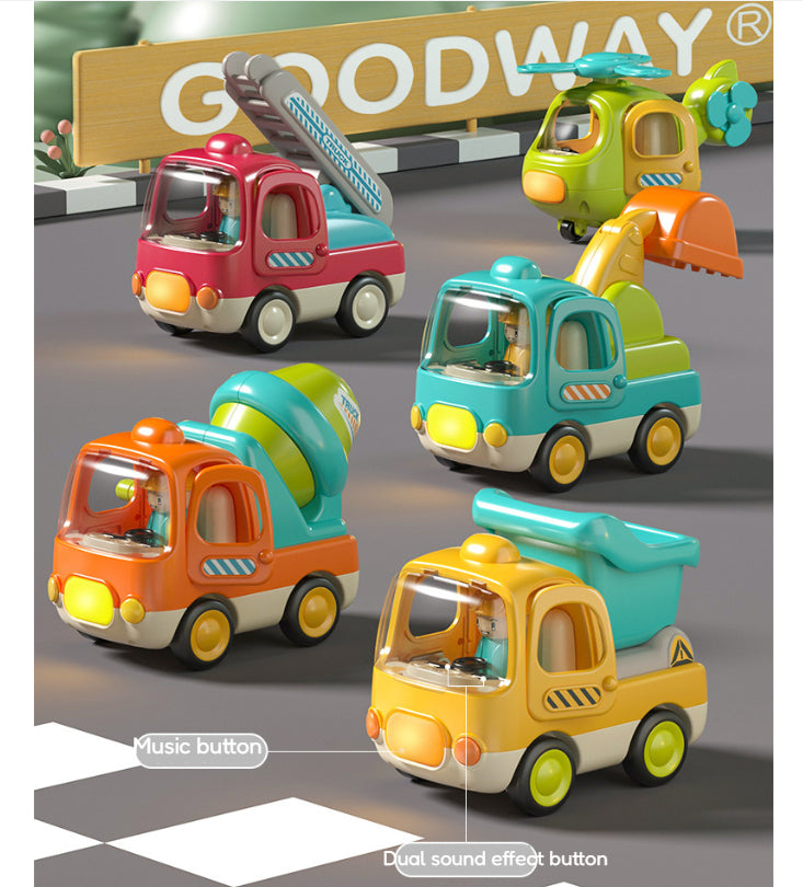 Goodway Cartoon Construction Vehicle with Lights and Sound
