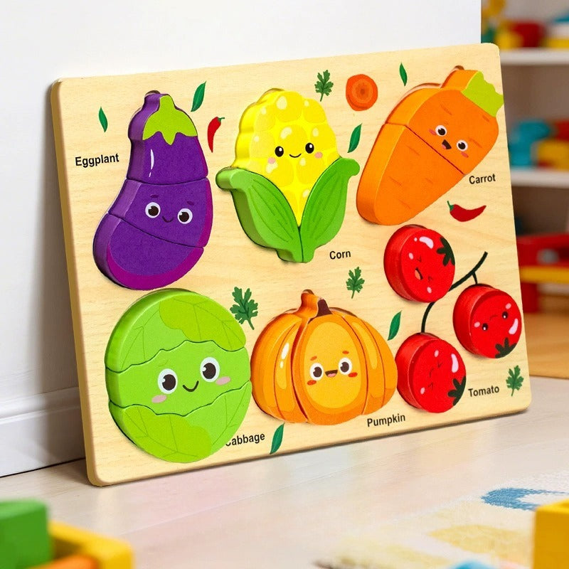 Wooden Theme Learning Puzzles