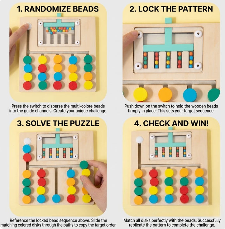 Wooden Color Logic Board Game